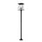 Z-Lite Rainer 4 Light Outdoor Post Mounted Fixture, 13.5in. W x 98in. H, Black 5015PHBR-567P-BK - alternate 1